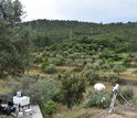 Perdigão project instruments arrayed on a northern slope outside a valley.