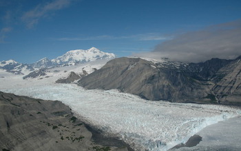 A glacier in Icy Bay, Alaska
