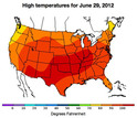 Heat Map of the US - June 29, 2012