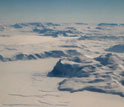 view of ice mountains and valleys