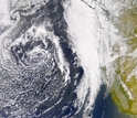 Transoceanic dust transported on air currents from Asia to western North America.