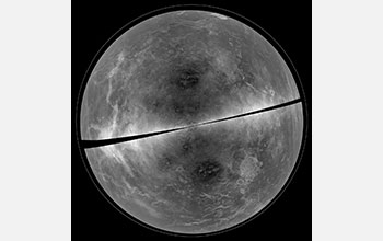 A projection of radar data of Venus collected in 2012
