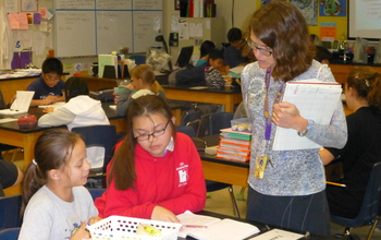 Sixth-grade science students at work at Lincoln Middle School in Alameda, Calif.