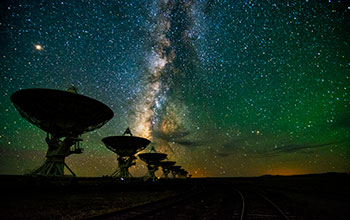 Milky Way galaxy over the Karl G. Jansky Very Large Array