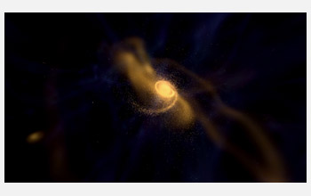 Supercomputer image shows formation of the Milky Way galaxy at 16 million to 13.7 billion years old