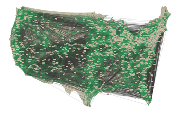 Graphic tracking usage of dollar bills around the country
