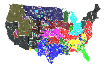 Graphic tracking usage of dollar bills around the country