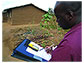 Recording environmental information during a house visit in Malawi