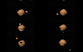 Reconstructed orbit of binary asteroid 1999 KW4 as seen from Earth