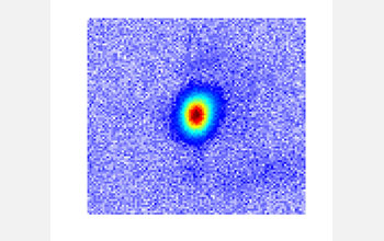 A coherent (laser-like) X-ray beam impacts a surface