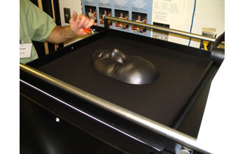 Face taking form during 3D printing process