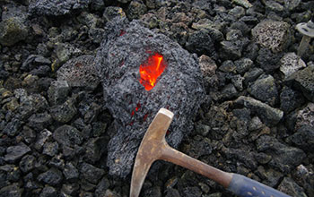 Extreme heat and fire are just below the surface of the Tolbachik volcano