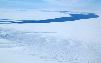 Glacier and ocean water.