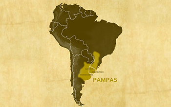 Map showing the Pampas, site of RELAMPAGO-CACTI.