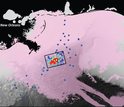 Map of the Northern Gulf of Mexico, with sampling sites in the study