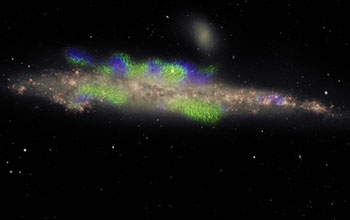 Composite image of galaxy NGC 4631, the 