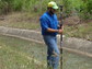 2017 Fellow Felix Santiago-Collazo conducts research by water