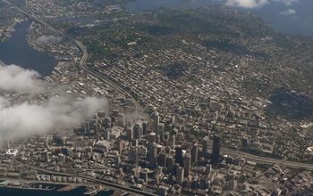 aerial view of Seattle