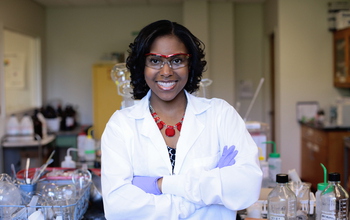 Tova N. Williams in her lab