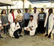 Student collaborators in the laboratory of Vijaya Rangari at Tuskegee University.