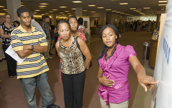 High school student April Peterson presented her results to a research symposium in 2010.