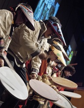 Unangax dancers at the annual ANSEP celebration.