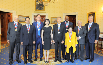 Photograph of the National Medal winners with their medals