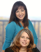 Photo of Julie Lenzer Kirk, top, and Renee Lewis, bottom, Path Forward Center co-founders.