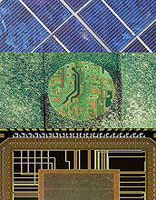 Illustration showing advanced chips