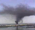 Photo of refinery plumes that contribute to Houston's air quality problems.