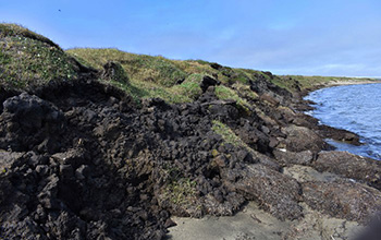 eroding cliff bluffs