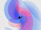 snapshot of the 3D gravitational waveform