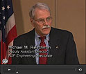 Photo of Michael M. Reischman, Deputy Ass't. Director, NSF Engineering Directorate, at the podium
