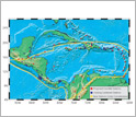 Map showing COCONet stations in the Caribbean region.