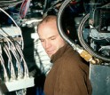 John Carlstrom inside the DASI telescope at  the South Pole.