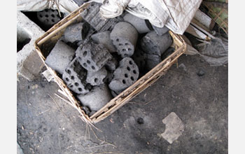 Photo of a pile of coal in Gansu province, China.