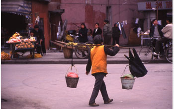 "Chinese Woman with Two Buckets," by Rachel Tanur