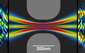 Coherent flow of electrons through quantum point contact formed in electron gas in heterostructure