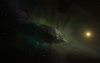 artist impression of the interstellar comet 2I/Borisov