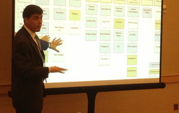 UC Berkeley's Alexandre Bayen presents concepts to reduce traffic congestion explored in FORCES.