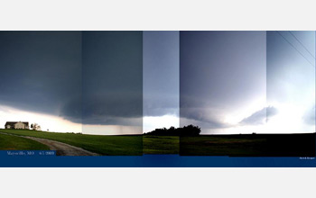 Photo of the DOW waiting as a storm develops over Maysville.