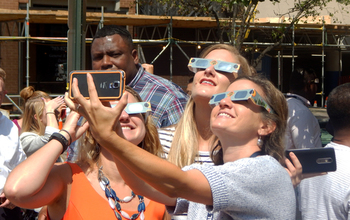 People watching the Great American Solar Eclipse