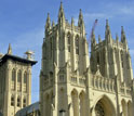 Photo of the damaged Washington National Cathedral's spires from the August, 2011 earthquake.