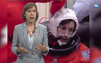 Dr. Ellen Ochoa speaking about the Apollo missions.