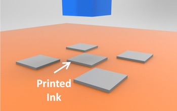 Illustration of printed ink nanostructures