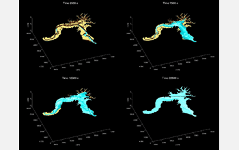 Tidal currents filling up the Elkhorn Slough on the coast of Monterey Bay, Calif.