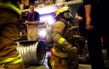 Firefighters at McMurdo