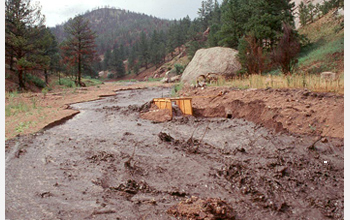 Photo of a flash flood.