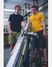 Eddie Arpin and Mike Rannow in the Fluid Power Controls Laboratory.