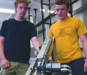 Eddie Arpin and Mike Rannow in the Fluid Power Controls Laboratory.